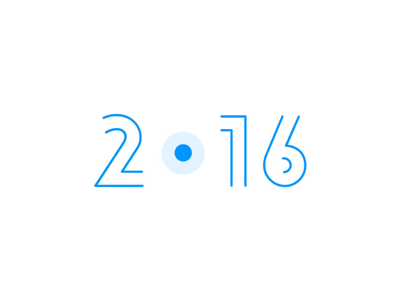 2016 preloader in GIF 2016 ae aftereffects animation app flat ui gif illustration ios material newyear preloader