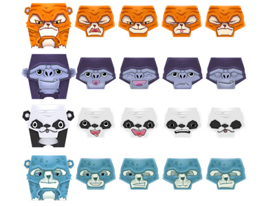 Tower Zoo Characters animation character design face game gorilla illustration leopard panda tiger