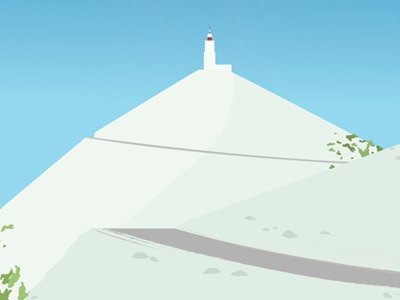 Mont Ventoux blue cycling france illustration illustrator mont mountain vector ventoux white