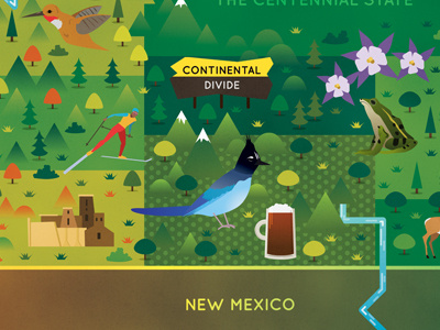 Colorado Map - Detail 1 beer colorado illustrator map mountains sports state vector wildlife