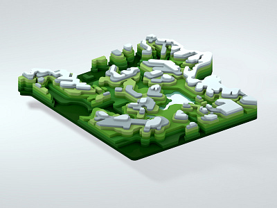 Yellowstone Contour Map 3d c4d cinema4d map nationalpark yellowstone