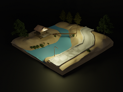 Lowpoly Riverhouse