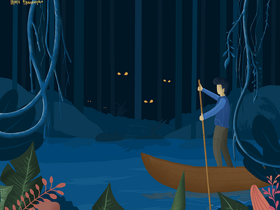 Tropical Forest Illustration 3d animation arsitekture book childrens branding design digital painting graphic design illustration ui