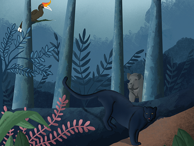 Animal forest animal animation digital painting forest graphic design illustrations