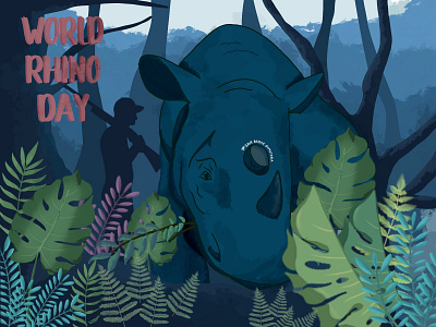World Rhino Day animals badak digital painting graphic design illustration rhino saverhino sumatra worldrhinoday