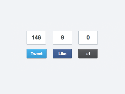 Sharrre Pure CSS buttons clean minimal social share