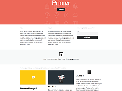 Primer WP Theme clean minimal website wordpress theme