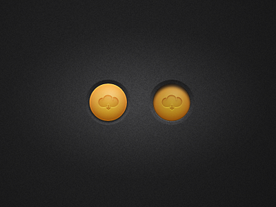 Download Buttons buttons download free psd shadows yellow