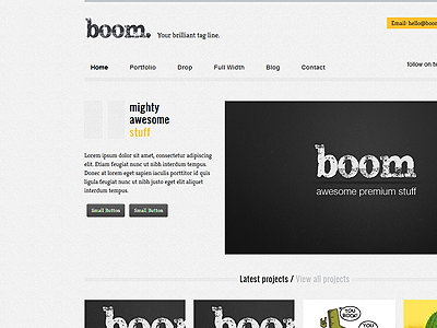 Boom! new wordpress theme clean html5 light premium template theme wordpress