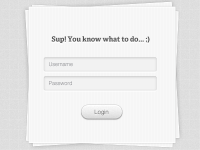 Little Login login psd clean white grey simple