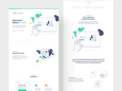 ResumeLab - Case Study branding case study illustration landing page product design seo web design
