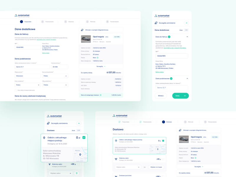 Automarket - Automotive market experience - Checkout checkout marketplace platform product design responsive ui ux web design website