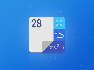 Coolcal Icon Shot android app calendar cloud data icon ios mobile sun weather