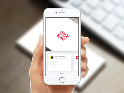 Cards App scanner animation app camera color flat jake pages scan swipe ui ux