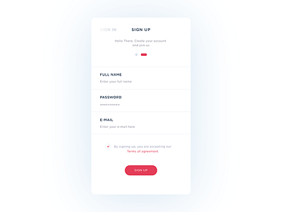 Sign up #1 Daily UI challenge app color daily dailyui design flat log in sign in sign up ui user interface