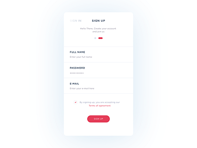 Sign up #1 Daily UI challenge