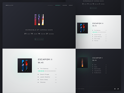 Landing Page #3 Daily UI challenge album app branding daily dailyui design flat music sam ui user interface web