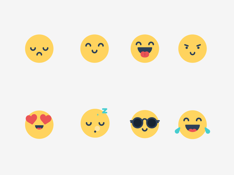 Anemoji aftereffects animated cool cute emojis flat fun illustrator imessage ios stickers vector