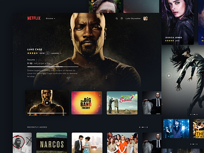 Netflix Redesign clear dark fullscreen ios movies netflix streaming video web website