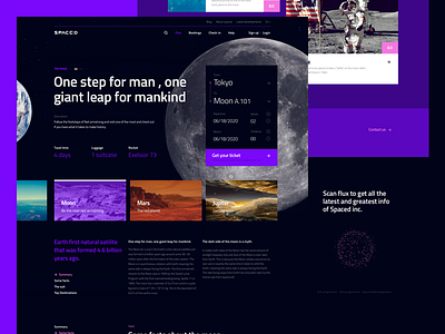 SPACED challenge booking dan petty interafce rocket space space travel spaced spaced challenge ui ux web