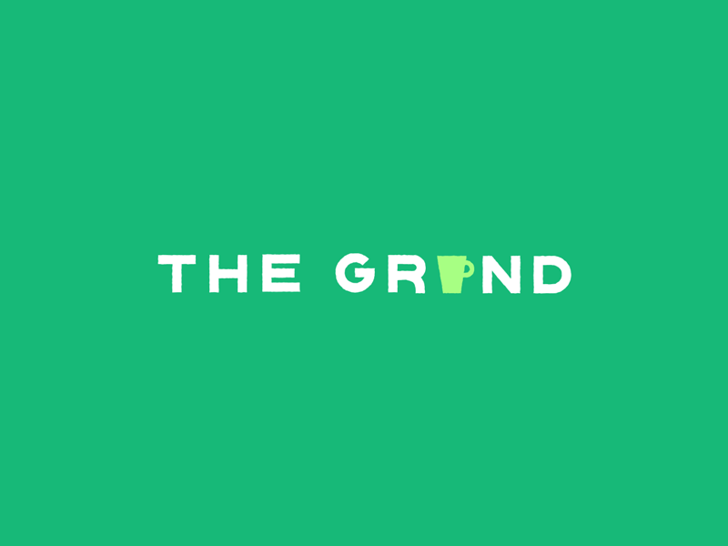 The Grind Coffee Shop animation clean coffee cup logo motion simple thirtylogos