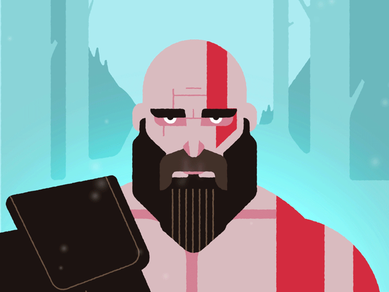 God Of War - Kratos animation game gif god godofwar illustration kratos motion wiggle