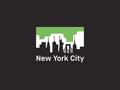 New York City colors flat graphic new york skyline tshirt vector