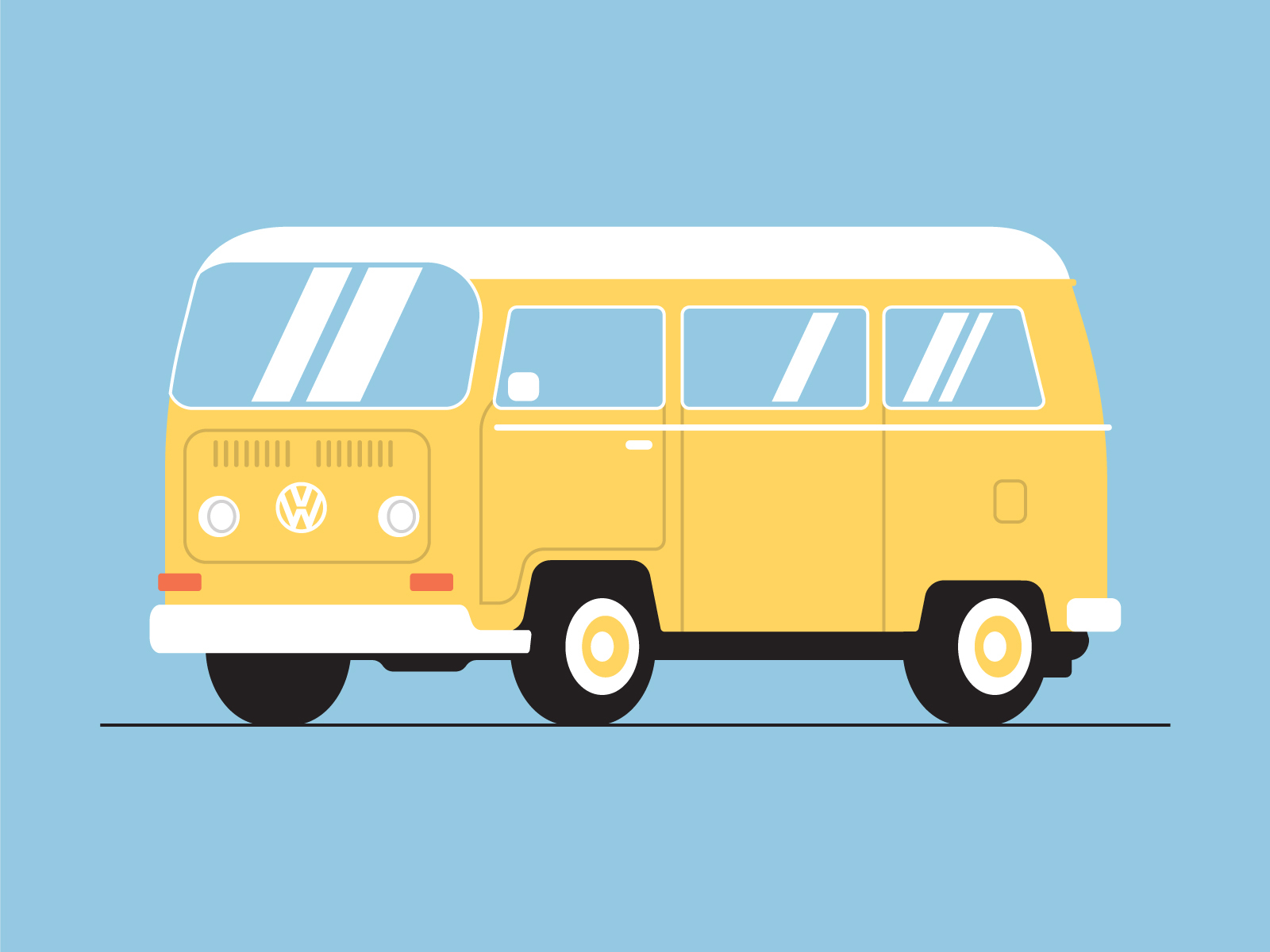 VW Bus 1970 by Rachouan Rejeb on Dribbble