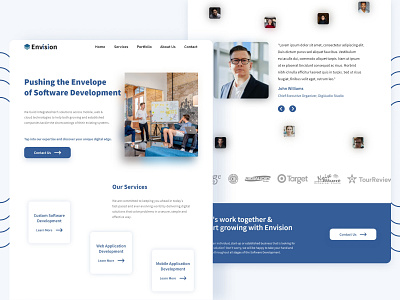Landing Page Design Concept for a Software Company