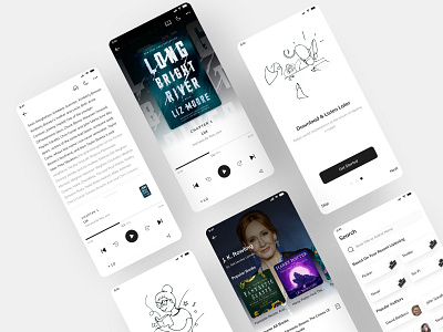 Audio Book App Concept Design app design audio app audiobookapp audiobooks bookapp design interaction design mobile app mobile app design mobile ui uidesign uiux ux ux design uxdesign uxuidesign
