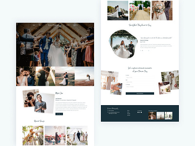 Landing Page: Wedding Photography Web Design
