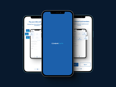 Combank Digital App Redesign Concept app design app redesign banking app banking app ui figma interaction design mobile app design mobile ui ui uidesign uiux userinterface design uxdesign uxuidesign
