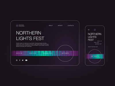 NORTHERN LIGHTS FEST ux/ui design design figma mobile tablet ui ux