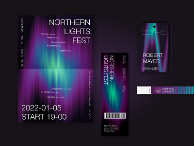 NORTHERN LIGHTS FEST brand identity adobe illustrator branding design figma poster typography