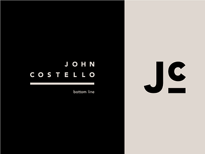 Johncostello Logo black bold brand concept line logo