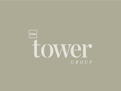 The Tower Group Logo brand concept home logo modern type