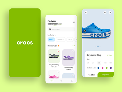 Crocs App UI app design ui uidesign ux uxdesign