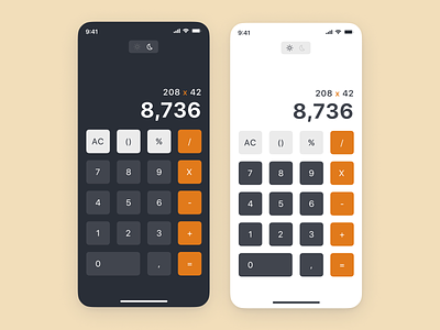 Calculator Dark & Light Mode