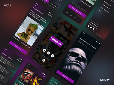 Mobile App | Comicore app concept design graphic design mobile product ui ux web design