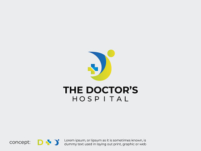 Hospital Logo, D letter app best logo designer brand brand identity clinic logo d letter logo d logo doctor doctor logo flat logo healthcare hospital hospital logo icon lab logo logo design medical minimalist logo web