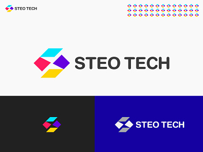 steo tech logo design, Modern S Logo