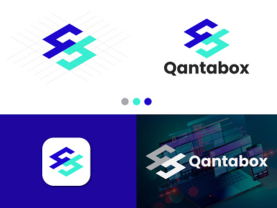 qantabox Logo Design, QB Logo, agency app logo b logo business commercial company creative letter logo design modern logo monogram q logo qb server simple software logo startup technology vector