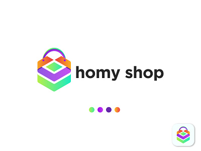 Homy Shop, Ecommerce Logo, Home Icon amazon app logo brand identity building business e commerce logo ecommerce fba finance logomark marketing modern online store real estate retaile shop shopify shopping software logo startup tech