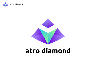 Modern A Logo for Atro Diamond a abstract brand business diamond graphic identity jewellery letter logo design mark modern a monogram multi gradient simple startup symbol