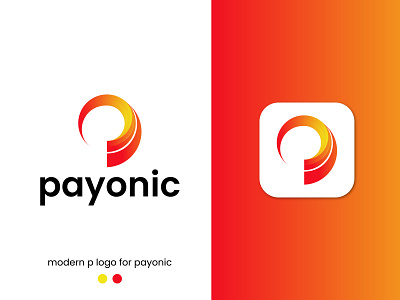 Abstract P Logo For Payonic abstract app logo business logo creative digital marketing economy financial gradient marketing logo modern p money transfer logo professional logo simple software logo startup symbol technology