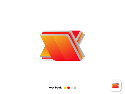 xect book , ebook store abstract amazon store logo app logo book logo brand identity business logo ebook store ecommerce gradient letter logo trends modern logo multi color online store shopify vector x logo