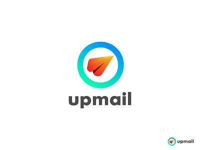 upmail Logo concept abstract advertising agency app icon design app logo branding business logo chat colorful communication creative digital marketing ecommerce gradient logo information logo design mailbox modern logo symbol