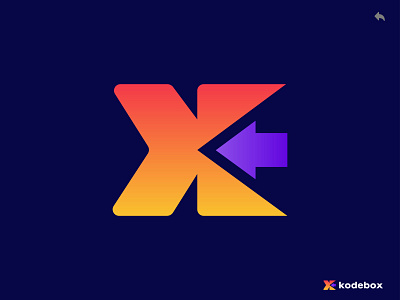 Coding logo | Letter k and arrow