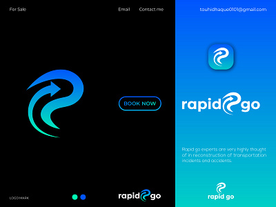 rapid go transport logo | modern R app icon design brand identity branding business creative delivery logo ecommerce gradient logo letter r logo design modern logo modern r logo modern transport logo monogram logo professional logo road shipping transport logo vector logo visual identity