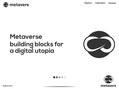 Metaverse logo Black and white